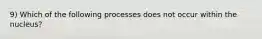 9) Which of the following processes does not occur within the nucleus?