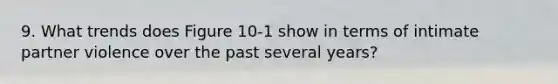 9. What trends does Figure 10-1 show in terms of intimate partner violence over the past several years?