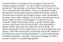 A 9 year old boy is brought to the emergency room by his mother because he state " my heart seems really fast and is pounding". This has been occurring for the past 3 hours. He has never complained of this before. In fact, he has been healthy, having had only the typical acute childhood illnesses, and has not even seen a doctor for the past 2 years. Upon auscultation, his heart rate is about 200/min. he is easily converted into sinus rhythm after his face is submerged in ice saline for a few seconds. further examination shows a grade III holosystolic murmur heard over most of the anterior chest along with a gallop rhythm heard over the lower left sternal border. An electrocardiogram is then performed at his normal heart rate and shows a short PR interval with an upstroke of the QRS. Which of the following is the most likely diagnosis? a. Atrial septal defect b. Ebstein anomaly c. pulmonic stenosis d. tetralogy of fallot e. tricuspid atresia f. tricuspid regurgitation