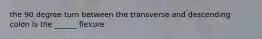 the 90 degree turn between the transverse and descending colon is the ______ flexure