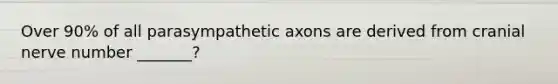 Over 90% of all parasympathetic axons are derived from cranial nerve number _______?