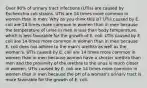 Over 90% of urinary tract infections (UTIs) are caused by Escherichia coli strains. UTIs are 14 times more common in women than in men. Why do you think this is? UTIs caused by E. coli are 14 times more common in women than in men because the temperature of urine in men is less than body temperature, which is less favorable for the growth of E. coli. UTIs caused by E. coli are 14 times more common in women than in men because E. coli does not adhere to the man's urethra as well as the woman's. UTIs caused by E. coli are 14 times more common in women than in men because women have a shorter urethra than men and the proximity of the urethra to the anus is much closer in women. UTIs caused by E. coli are 14 times more common in women than in men because the pH of a woman's urinary tract is more favorable for the growth of E. coli.