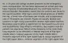 91. A 23-year-old college student presents to the emergency room unresponsive. He has been depressed at school and may have ingested 20 phenobarbital pills his roommate had for a seizure disorder. Paramedics report that the patient was found in the supine position. Vital signs reveal a blood pressure of 90/50 mm Hg, a heart rate of 54 beats per minute, and a respiratory rate of 10 breaths per minute. Pupils are equally dilated and constrict to light. Lung examination reveals right-sided crackles. Neurologic examination is significant for decreased muscle tone and hyporeflexia. Gag reflex is not tested. You suspect that the patient has aspirated. Which of the following is the most likely lung segment to be affected? a. Medial segment of the right middle lobe b. Lateral segment of the right middle lobe c. Posterior segment of the right upper lobe d. Apical segment of the right upper lobe e. Anterior segment of the right upper lobe