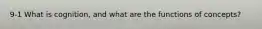 9-1 What is cognition, and what are the functions of concepts?