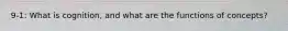 9-1: What is cognition, and what are the functions of concepts?