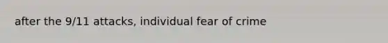 after the 9/11 attacks, individual fear of crime