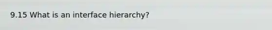 9.15 What is an interface hierarchy?