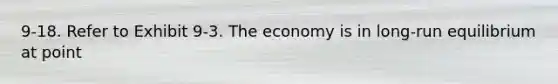 9-18. Refer to Exhibit 9-3. The economy is in long-run equilibrium at point