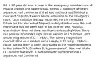 93. A 60-year-old man is seen in the emergency room because of muscle cramps and paresthesias. He has a history of recurrent squamous cell carcinoma of the head and neck and finished a course of cisplatin 3 weeks before admission to the emergency room. Local radiation therapy is planned for the immediate future. He has also noted frequent watery diarrhea over the past month and has not been able to eat or drink well. Physical examination does not show significant volume depletion. There is a positive Chvostek's sign, serum calcium of 1.5 mmol/L, and serum magnesium of O. 7 mEq/L. The urinary magnesium concentration on a random urine sample is 20 mEq/L. *Which factor is least likely to have contributed to the hypomagnesemia in this patient?* A. Diarrhea B. Hypocalcemia C. Poor oral intake D. Cisplatin therapy E. A paraneoplastic syndrome from a squamous cell carcinoma