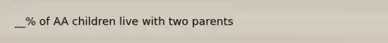 __% of AA children live with two parents