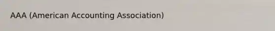 AAA (American Accounting Association)