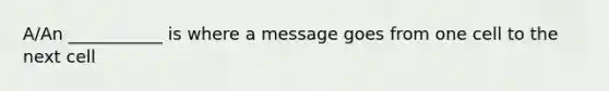 A/An ___________ is where a message goes from one cell to the next cell