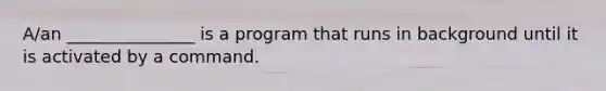 A/an _______________ is a program that runs in background until it is activated by a command.