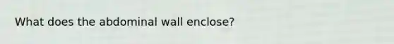 What does the abdominal wall enclose?