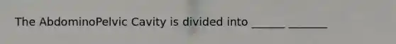 The AbdominoPelvic Cavity is divided into ______ _______