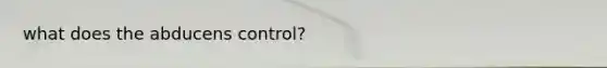 what does the abducens control?