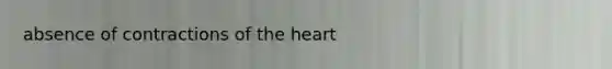 absence of contractions of the heart