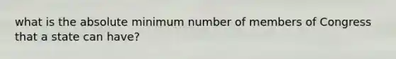 what is the absolute minimum number of members of Congress that a state can have?