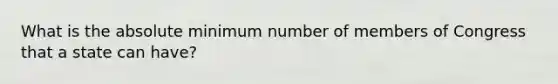 What is the absolute minimum number of members of Congress that a state can have?