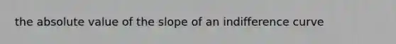 the absolute value of the slope of an indifference curve