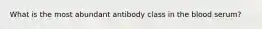 What is the most abundant antibody class in the blood serum?