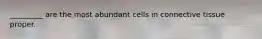 _________ are the most abundant cells in connective tissue proper.