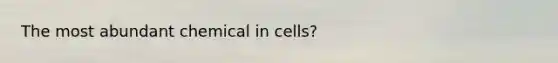 The most abundant chemical in cells?