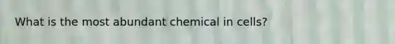 What is the most abundant chemical in cells?