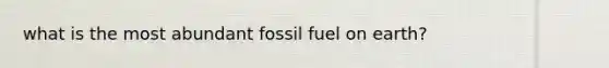 what is the most abundant fossil fuel on earth?