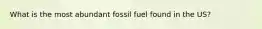 What is the most abundant fossil fuel found in the US?