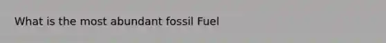 What is the most abundant fossil Fuel