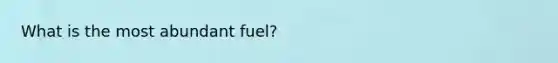 What is the most abundant fuel?