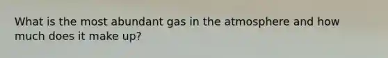 What is the most abundant gas in the atmosphere and how much does it make up?