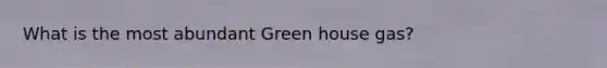 What is the most abundant Green house gas?