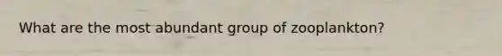 What are the most abundant group of zooplankton?