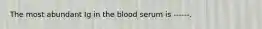 The most abundant Ig in the blood serum is ------.