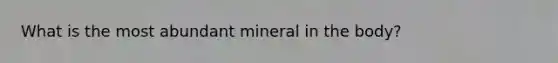 What is the most abundant mineral in the body?​