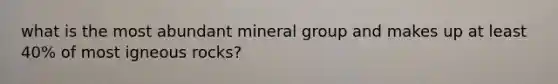 what is the most abundant mineral group and makes up at least 40% of most igneous rocks?