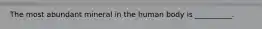 The most abundant mineral in the human body is __________.