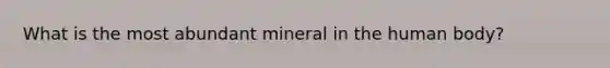 What is the most abundant mineral in the human body?