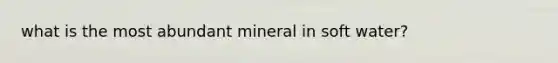 what is the most abundant mineral in soft water?