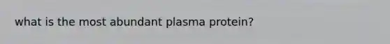 what is the most abundant plasma protein?