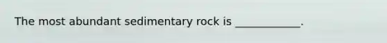 The most abundant sedimentary rock is ____________.