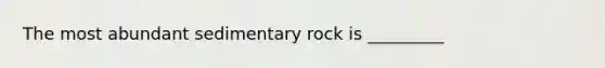 The most abundant sedimentary rock is _________