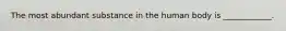 The most abundant substance in the human body is ____________.