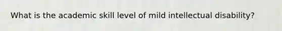 What is the academic skill level of mild intellectual disability?