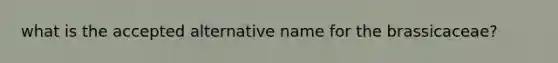 what is the accepted alternative name for the brassicaceae?