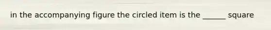 in the accompanying figure the circled item is the ______ square