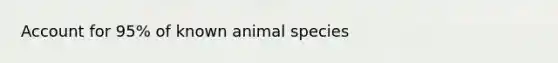 Account for 95% of known animal species