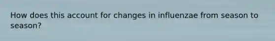 How does this account for changes in influenzae from season to season?